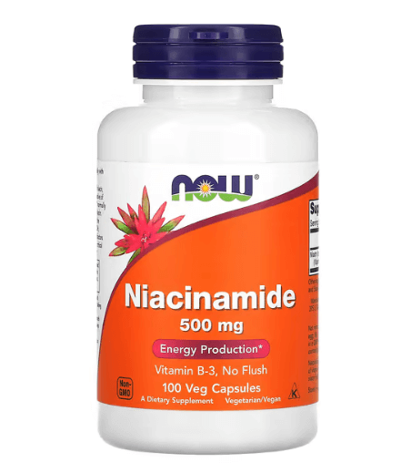 Now - Vitamina B3 500 MG  Produção de Energia - 100 Cápsulas