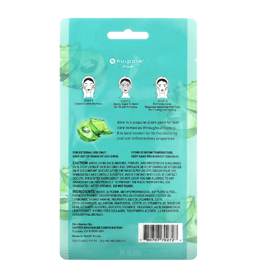 Nu-Pore - Aloe Vera Beauty Intensifying Aloe Vera Mask - 1Un.