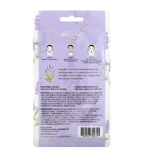 Nu-Pore - Aloe Lavender Beauty Intensifying Mask - 1 Un.