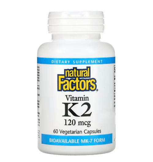 Natural Factors - VITAMINA K2 120 MCG - 60 Cápsulas