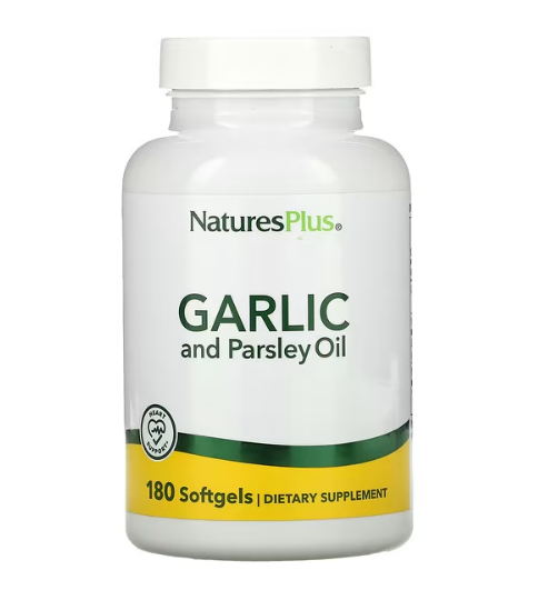 Natures Plus - Garlic and Parsley Oil - 180 Capsules