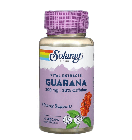 Solaray - Guarana Vital Extracts 200 MG - 60 Capsules