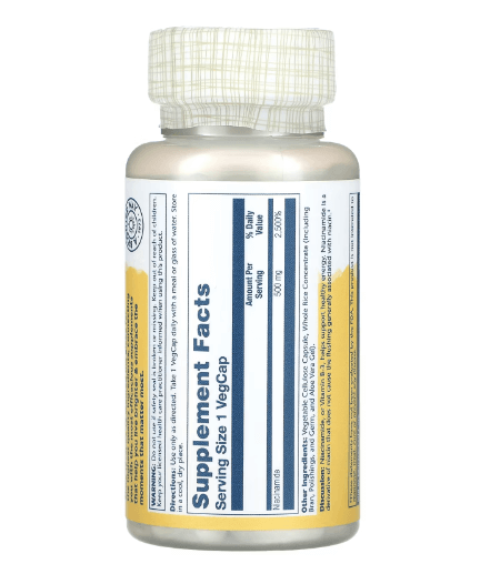 Solaray - Vitamina B3 500 MG - 100 Cápsulas