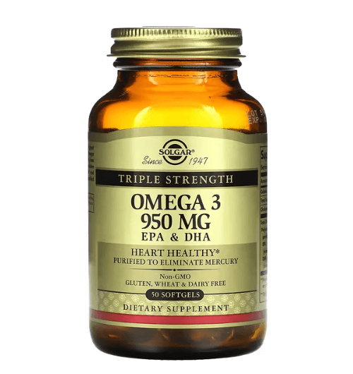 Solgar - Omega 3 - 950 MG EPA &amp; DHA Triple Strength - 50 Capsules