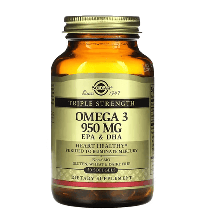 Solgar - Ômega 3 - 950 MG EPA & DHA Força Tripla - 50 Cápsulas