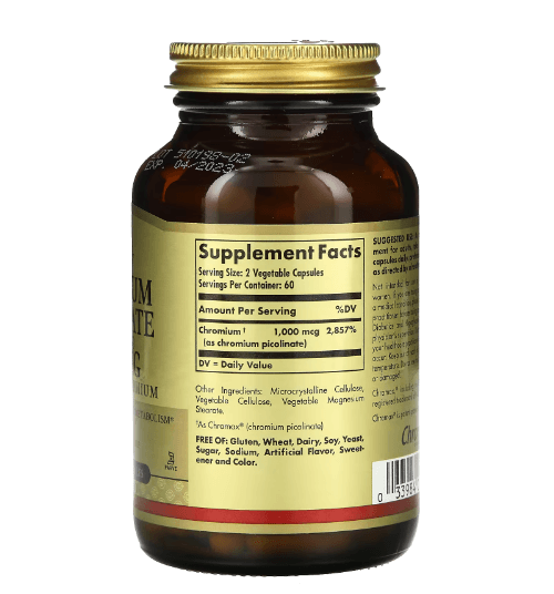 Solgar - Chromium Picolinate 500 MG - 120 Capsules