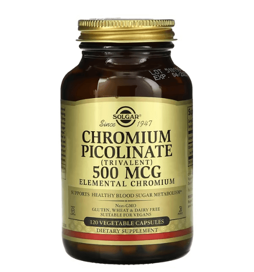 Solgar - Picolinato de Cromo 500 MG - 120 Cápsulas