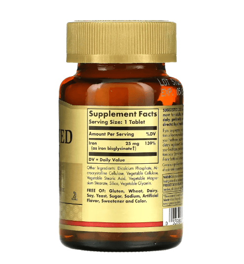 Solgar - Chelated Iron - 100 Tablets