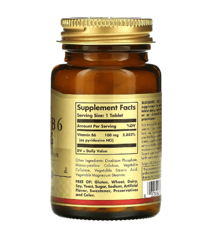 Solgar - Vitamin B6 100 MG - 100 Softgels