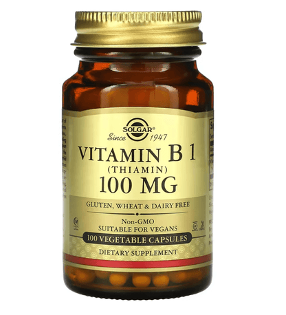 Solgar - Vitamina B1 100 MG -100 Cápsulas Vegetais