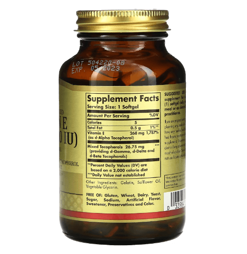 Solgar - Vitamina E 400 IU - 100 Softgels