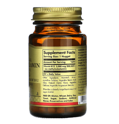 Solgar - Vitamin B12 5,000 MCG - 30 Capsules