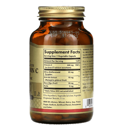 Solgar - Vitamina C - 500 MG - 100 Cápsulas