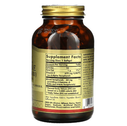 Solgar - Vitamin E 1000 IU - 100 Capsules