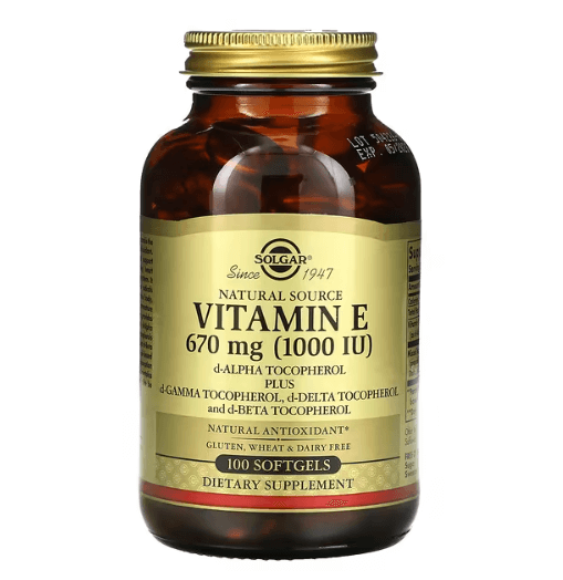 Solgar - Vitamina E 1000 IU - 100 Cápsulas