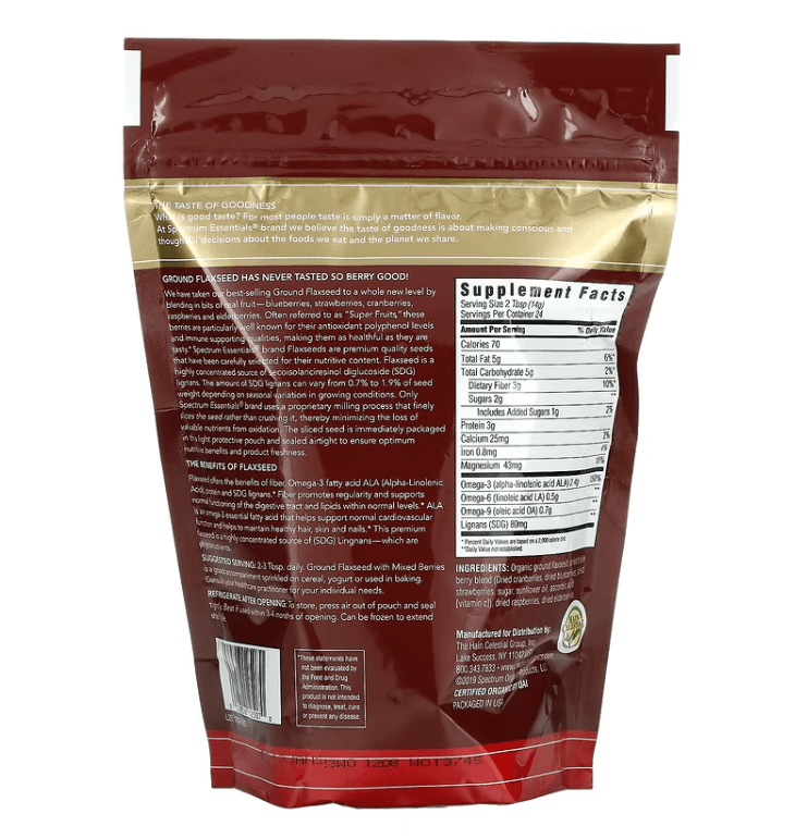 Spectrum Essentials - Ground Flaxseed with Berries - 340 G