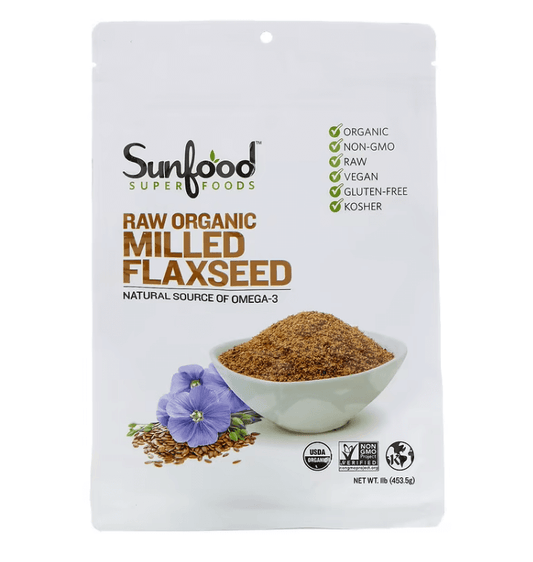 Sunfood - Ground Organic Flax Seed - 453 G