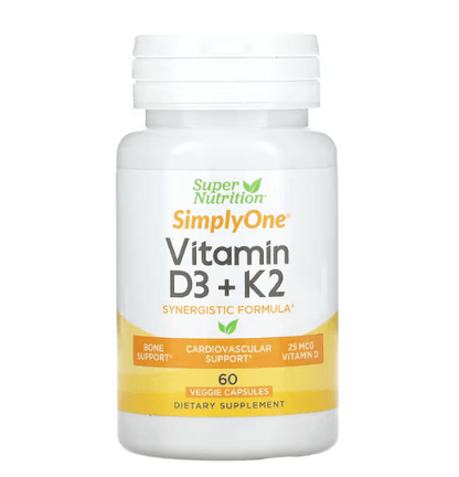 Super Nutrition - Vitamina D3 + K2 - 60 Cápsulas