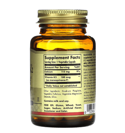 SOLGAR - VITAMINA K2 100 MCG - 50 Cápsulas