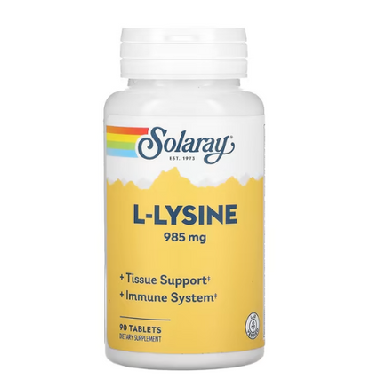 Solaray - L-Lisina 333 MG - 90 Cápsulas