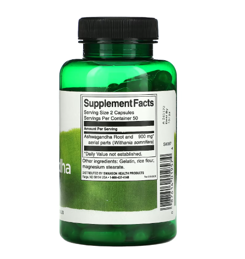 Swanson - Ashwagandha 450 MG - 100 Cápsulas