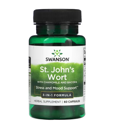 Swanson - St. John's Wort with Chamomile and Bacopa - 60 Tablets