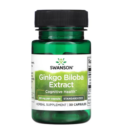 Swanson - Ginkgo Biloba Padronizado - 30 Comprimidos