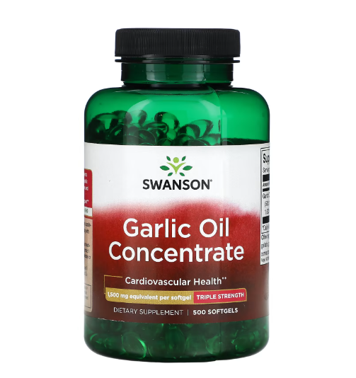 Swanson - Concentrated Garlic Oil 1500 MG - 500 Capsules