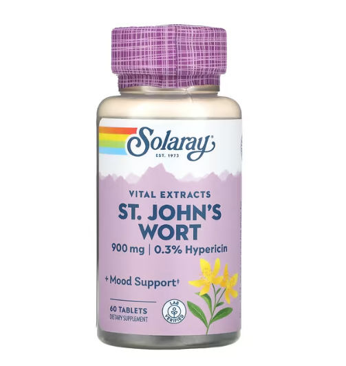 Solaray - St. John's Wort - 60 Tablets